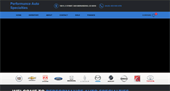 Desktop Screenshot of performanceautospecialties.com